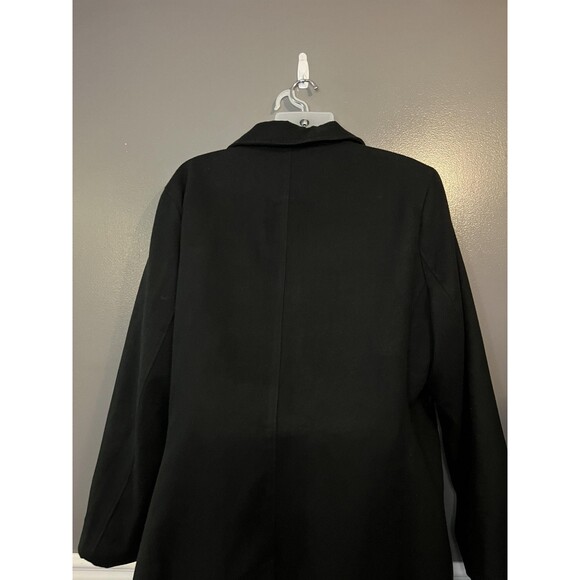 Fashion Nova Men Coat Mens 2XL Black Classic Overcoat Long Dressy Jacket Poly - Picture 7 of 14